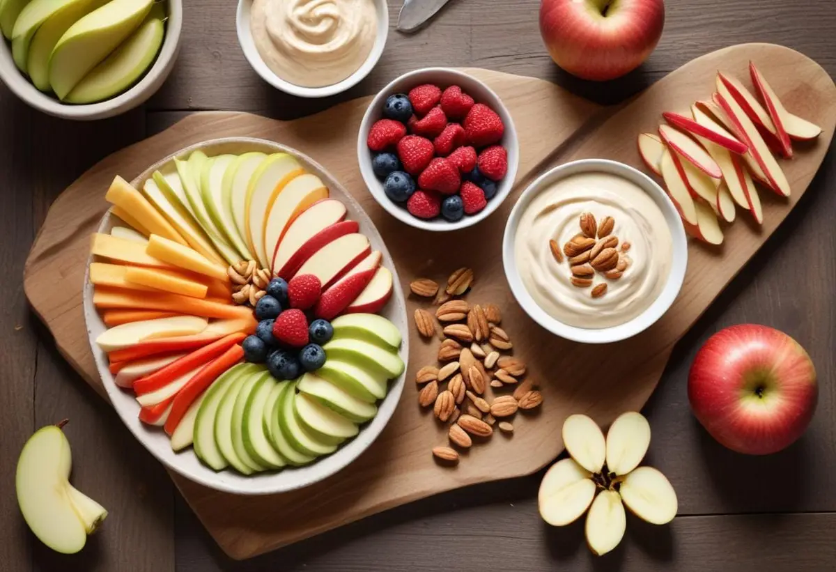 Snacka om smarriga och nyttiga snacksidéer illustration